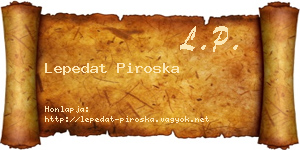 Lepedat Piroska névjegykártya